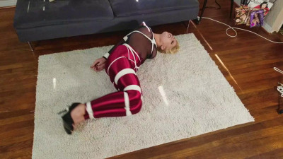 Sassy Disco Girl Gets Hogtied and Tape Gagged